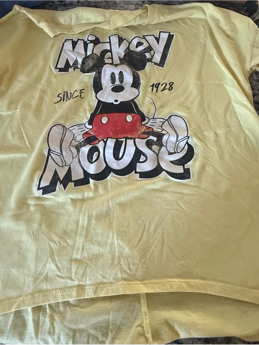 Mickey Mouse Yellow Womens Graphic Tee